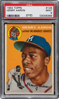 1954 Topps Hank Aaron Rookie #128 PSA Mint 9. Baseball Cards