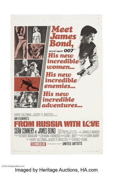 From Russia With Love United Artists 1963 Movie Posters