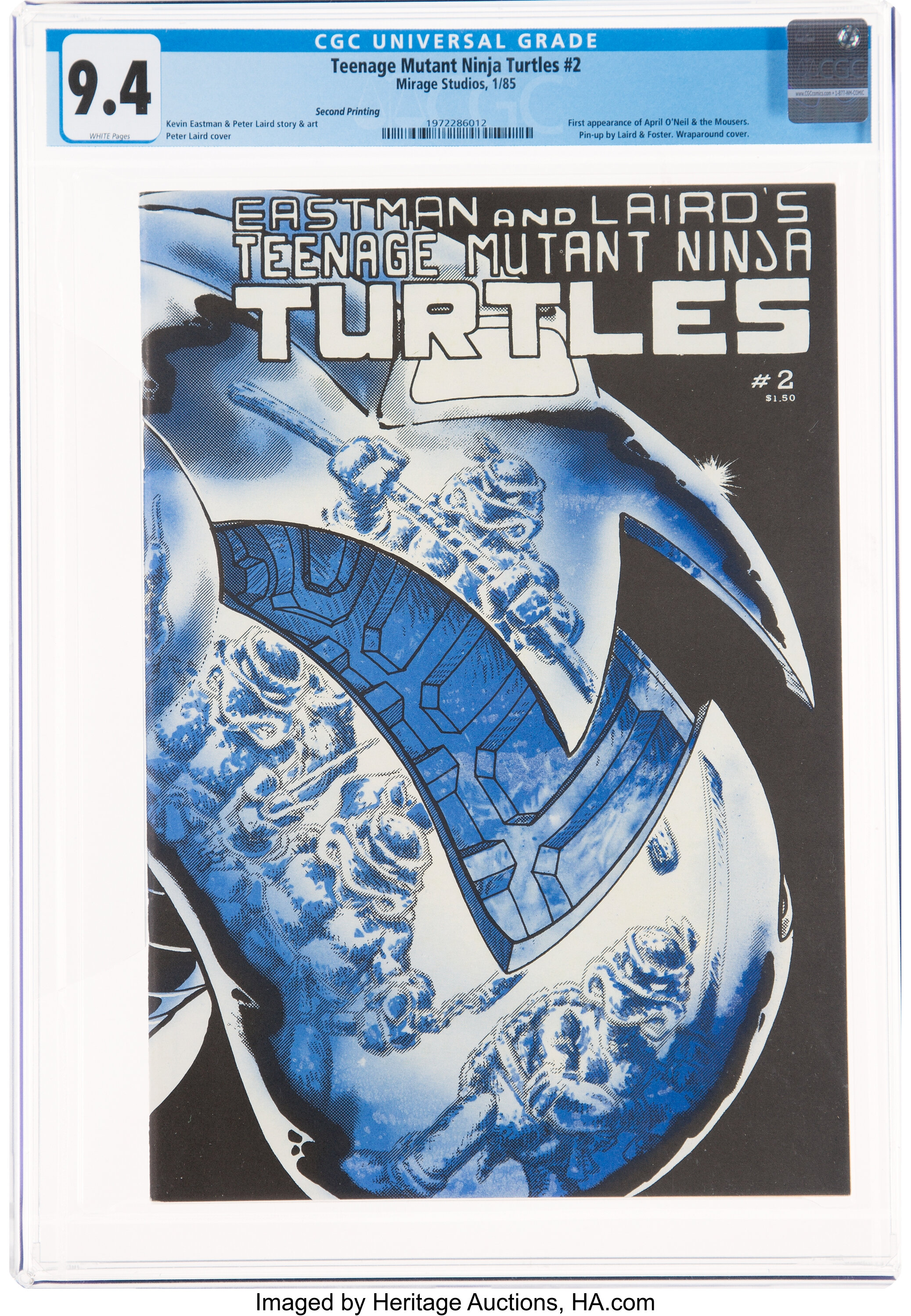 TEENAGE MUTANT NINJA TURTLES #4 CGC 9.4 WHITE PAGES