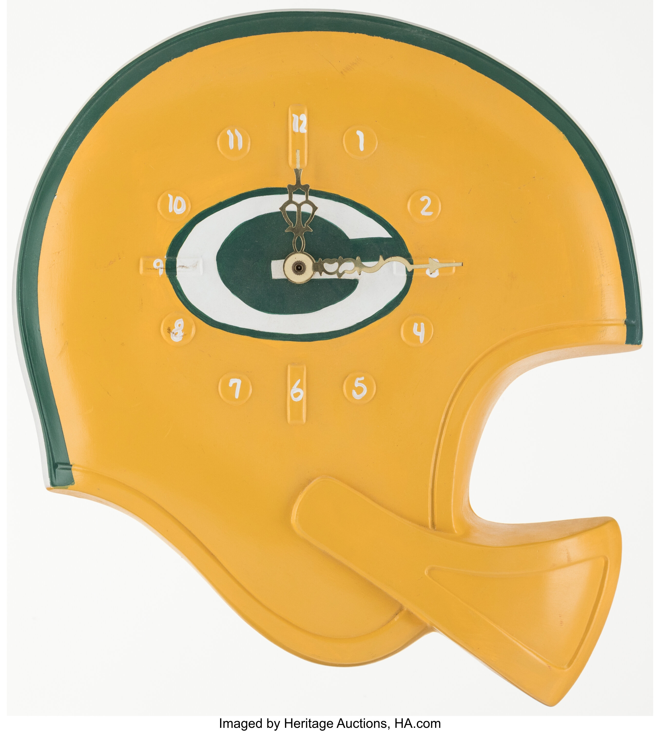 Circa 1973 Green Bay Packers Clock.  Football Collectibles, Lot #41281