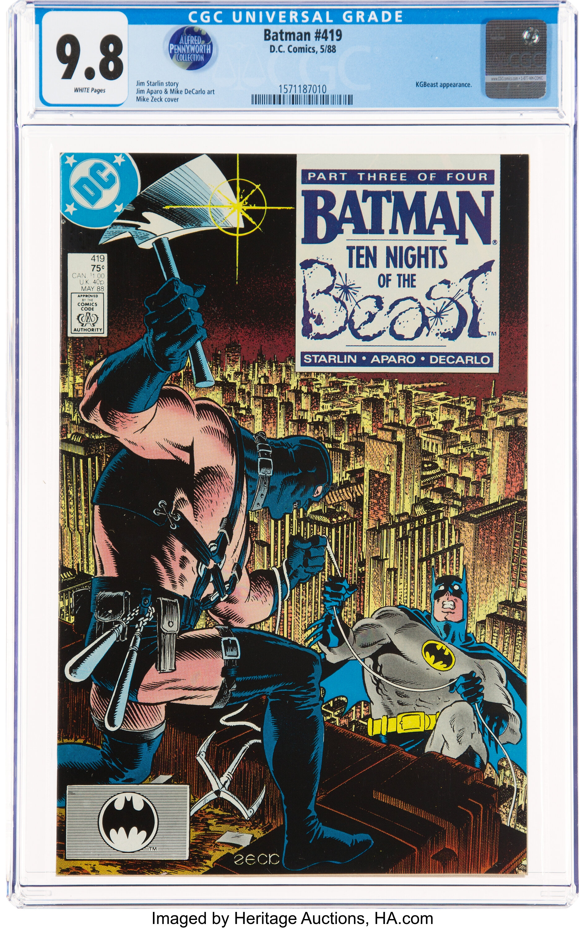 How Much Is Batman #419 Worth? Browse Comic Prices | Heritage Auctions