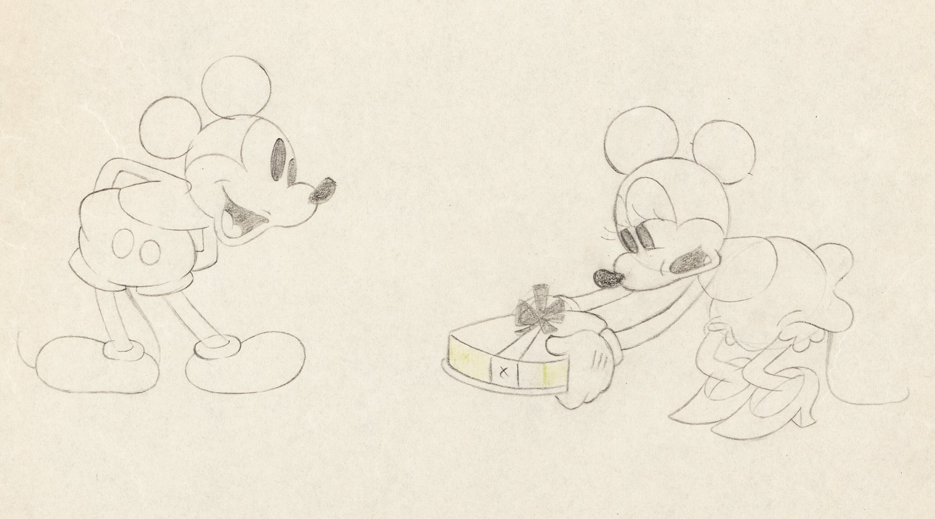 Puppy Love Mickey Mouse Et Minnie Mouse Dessin D Animation Walt Lot Heritage Auctions