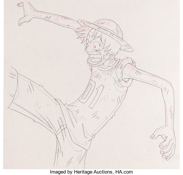 Eiichiro Oda One Piece Monkey D Luffy Doga Original Toei Lot Heritage Auctions