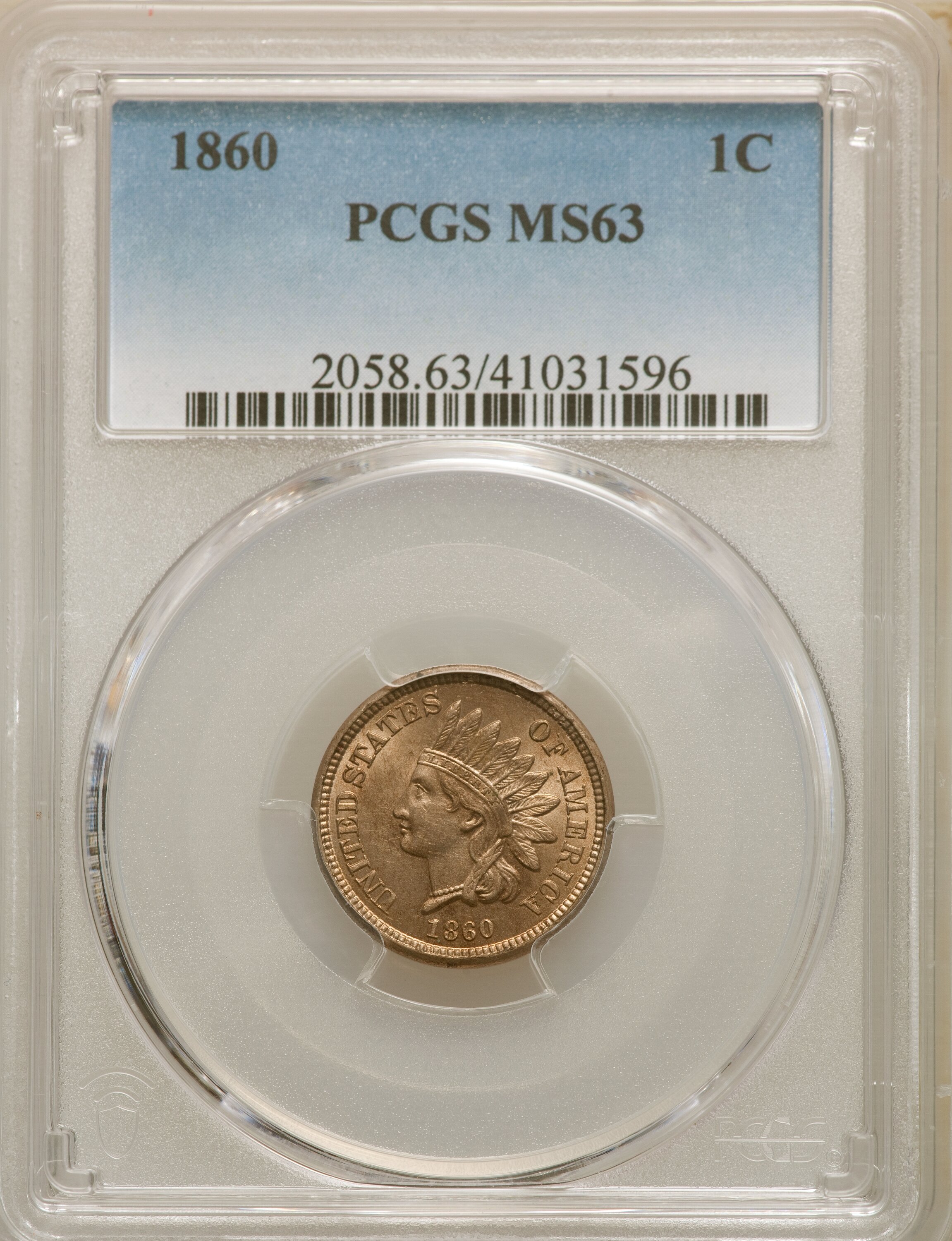 1860 1C MS63 PCGS. PCGS Population: (393/760). NGC Census: | Lot 