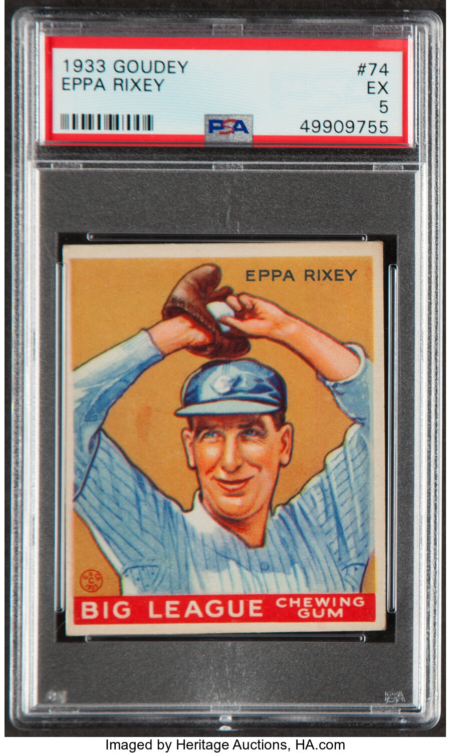 1933 Goudey Eppa Rixey #74 PSA EX 5