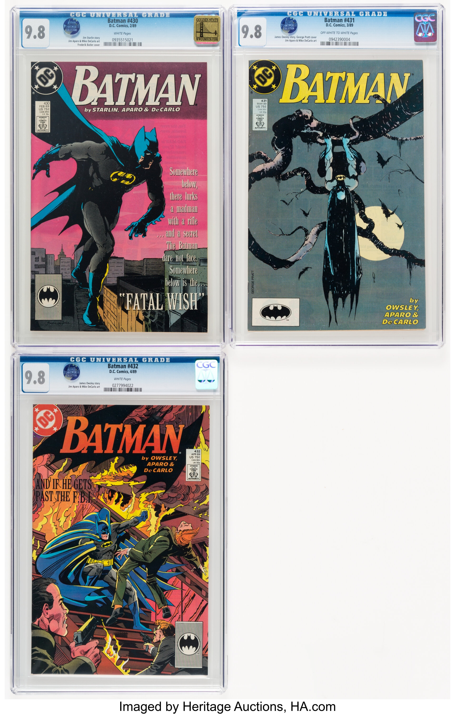 Batman #430-432 CGC-Graded Group (DC, 1989) CGC NM/MT .... | Lot #15123  | Heritage Auctions