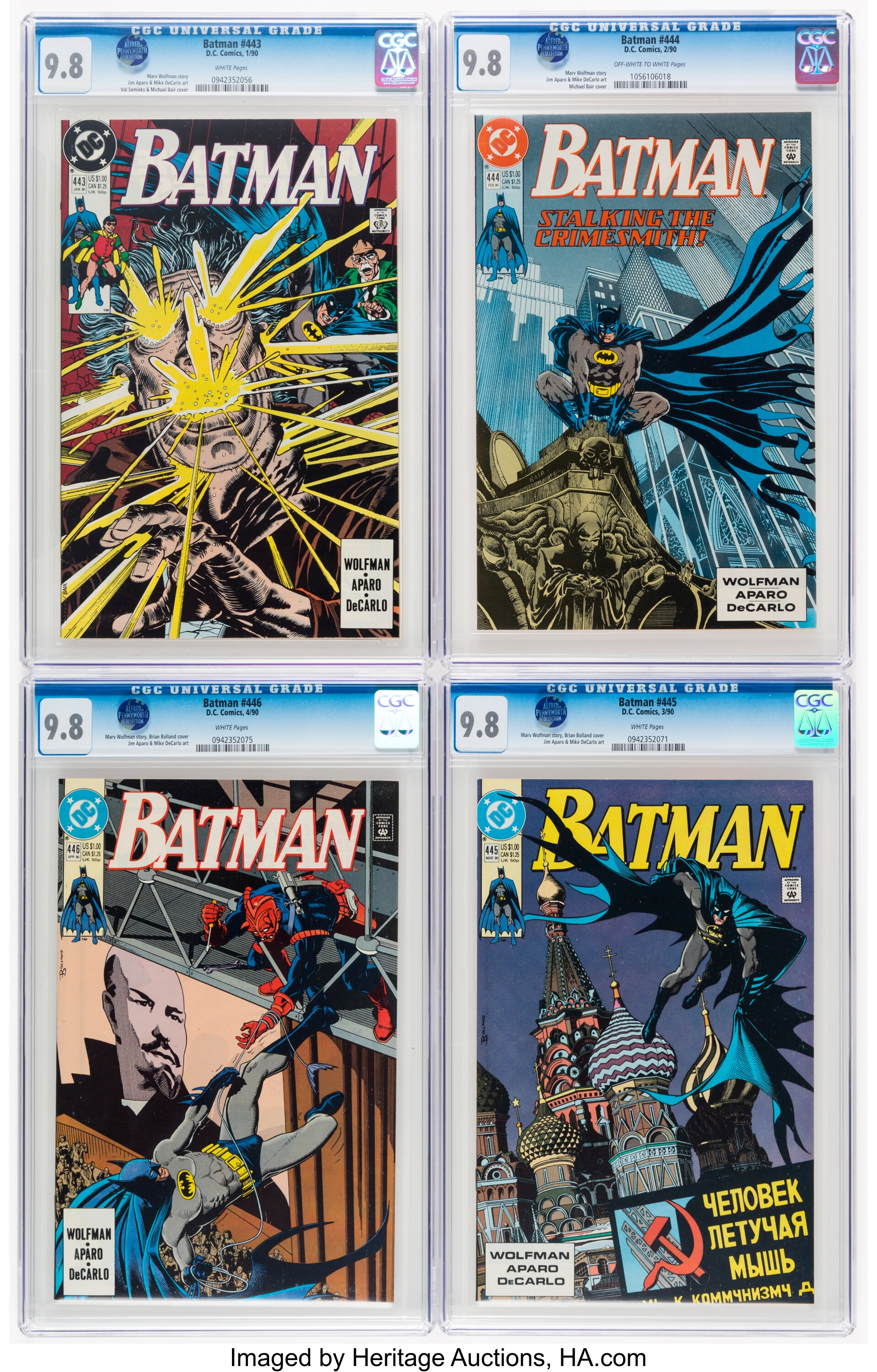 Batman #443-446 CGC-Graded Group (DC, 1990) CGC NM/MT .... | Lot #15127  | Heritage Auctions