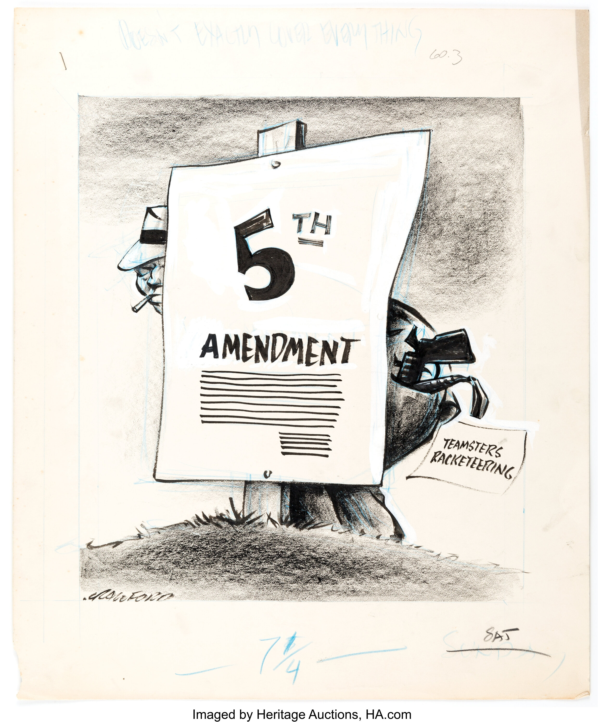 5th amendment political cartoon