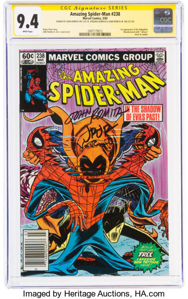 Modern Age (1980-Present):Superhero, The Amazing Spider-Man #238 Signature Series: The Romita Family (Marvel, 1983) CGC NM 9.4 White pages....