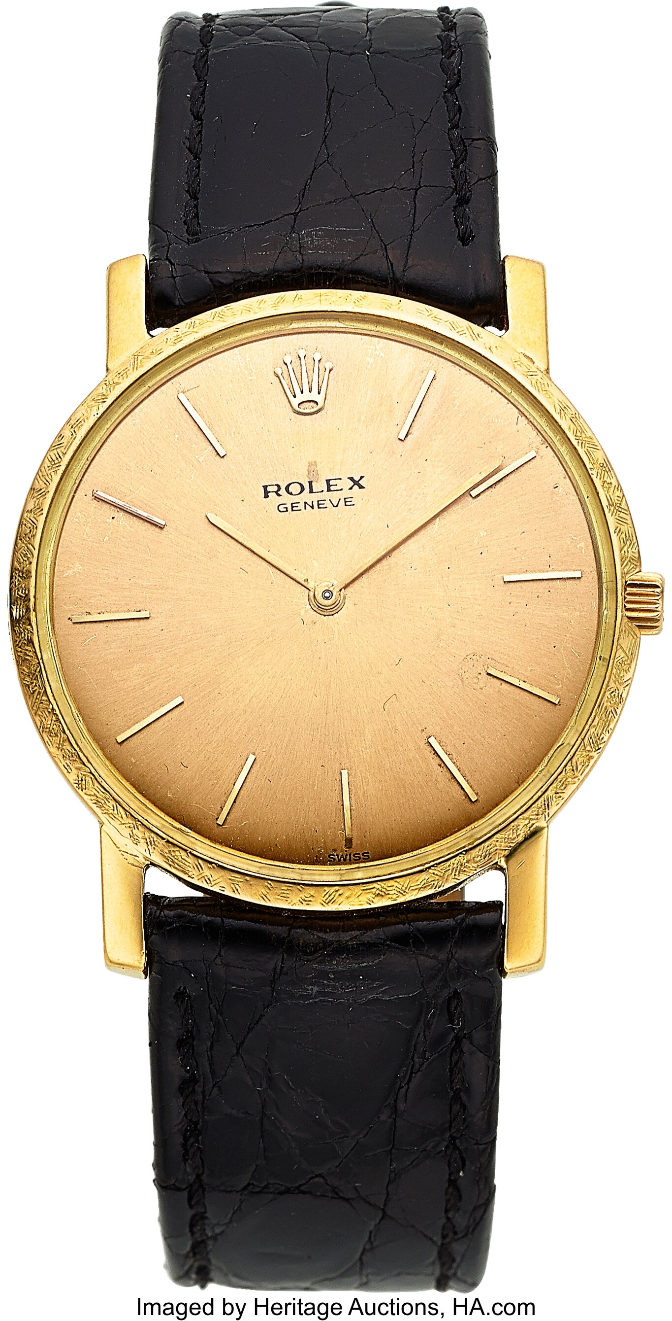 Rolex 18k Gold Ultra thin Gent s Wristwatch Ref. 9820. Lot