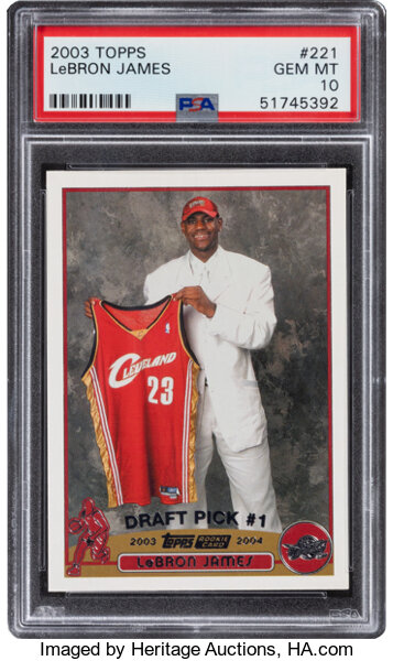 2003 Topps LeBron James Rookie #221 PSA Gem Mint 10