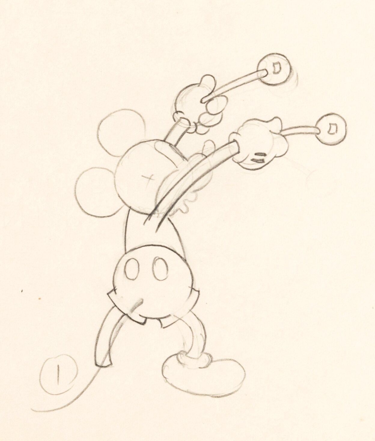 The Whoopee Party Mickey Mouse Animation Drawing (Walt Disney, | Lot ...