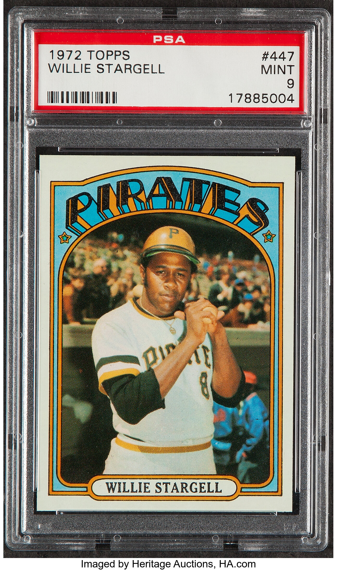 1972 Topps Baseball #447 Willie Stargell PSA 9 (MINT)