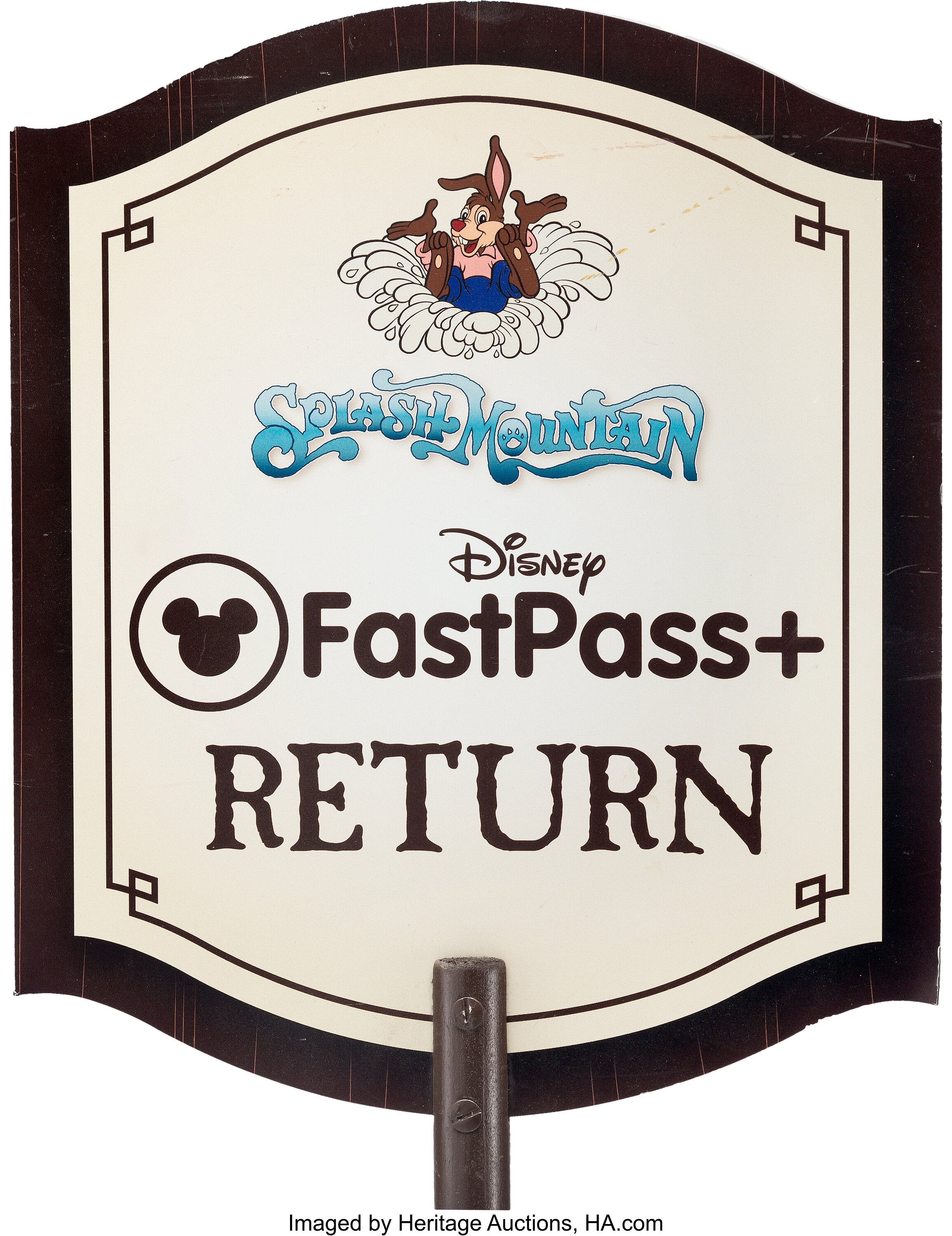 Walt Disney World Splash Mountain FastPass+ Entry Sign (Walt | Lot ...