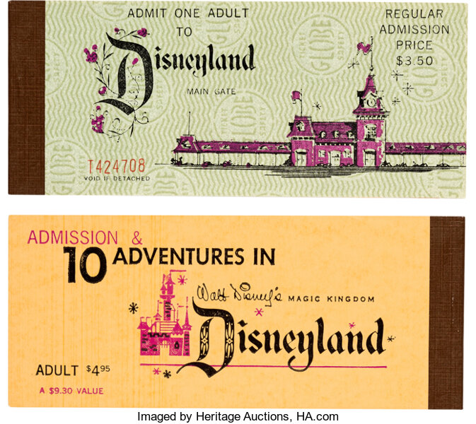 Disneyland Adult Admission and 10 Adventures Ticket Book (Walt