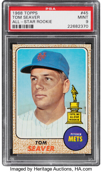 1968 Topps Tom Seaver (All-Star Rookie) #45 PSA Mint 9. Baseball, Lot  #59083