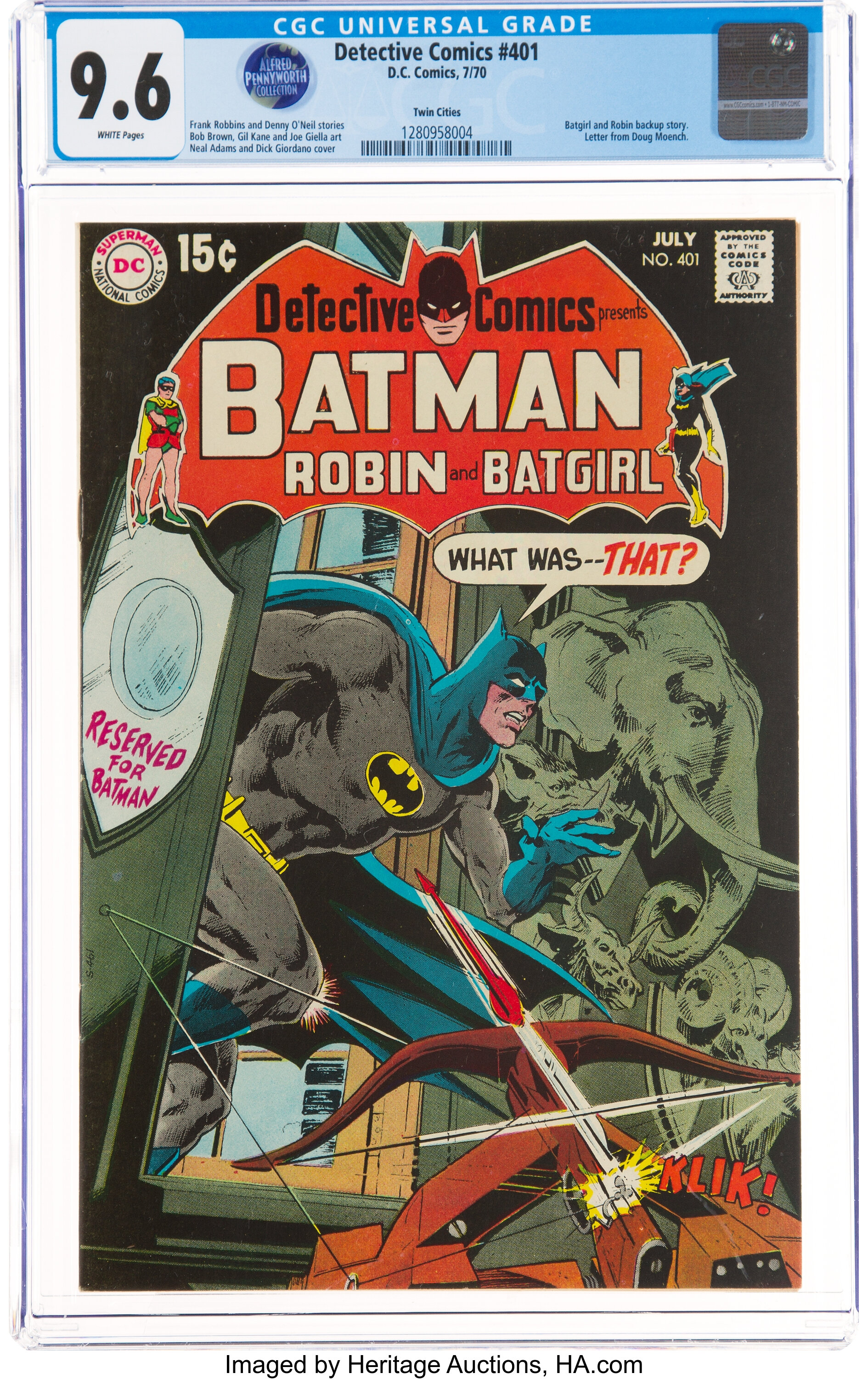 How Much Is Detective Comics #401 Worth? Browse Comic Prices | Heritage  Auctions