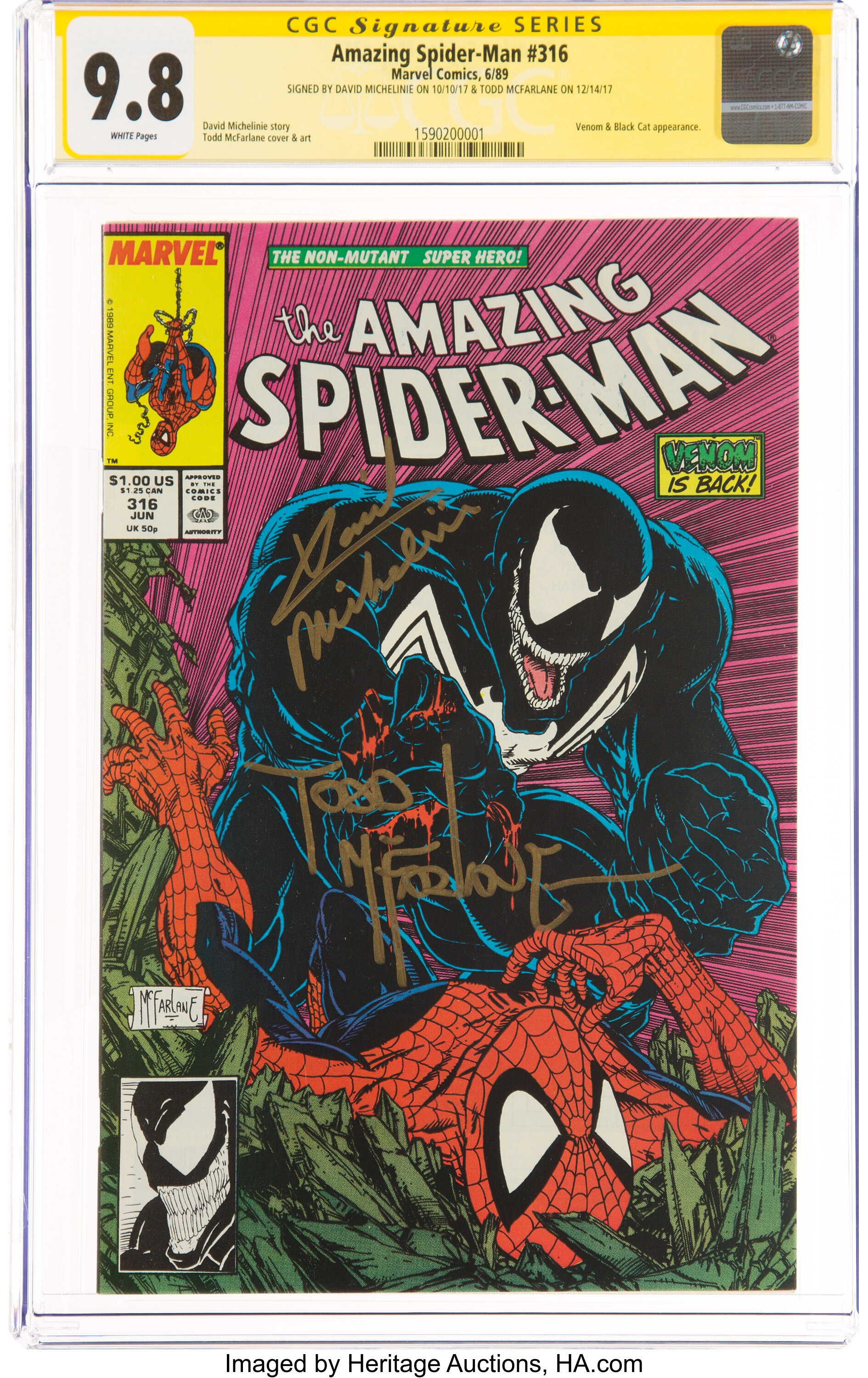 The Amazing Spider-Man #316 Signature Series: Todd McFarlane and | Lot  #11036 | Heritage Auctions