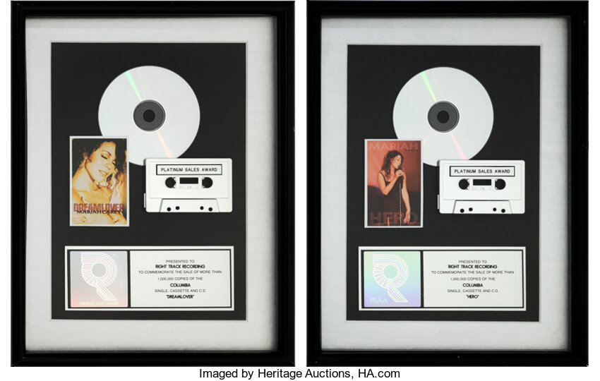 Mariah Carey Riaa R Hologram Hero And Dreamlover Platinum Lotid Heritage Auctions