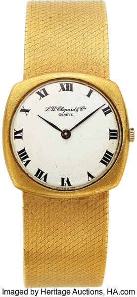 L.U. Chopard Cie Geneve Fine 18k Gold Wristwatch. Lot