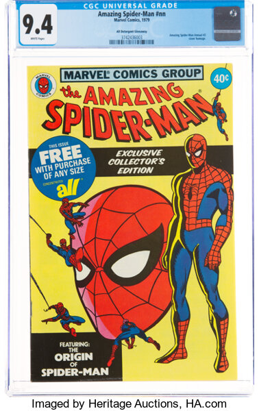 Bronze Age (1970-1979):Superhero, The Amazing Spider-Man All Detergent Giveaway (Marvel, 1979) CGC NM 9.4 White pages....