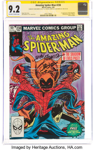 Modern Age (1980-Present):Superhero, The Amazing Spider-Man #238 Signature Series: The Romita Family (Marvel, 1983) CGC NM- 9.2 Off-white to white pages.....