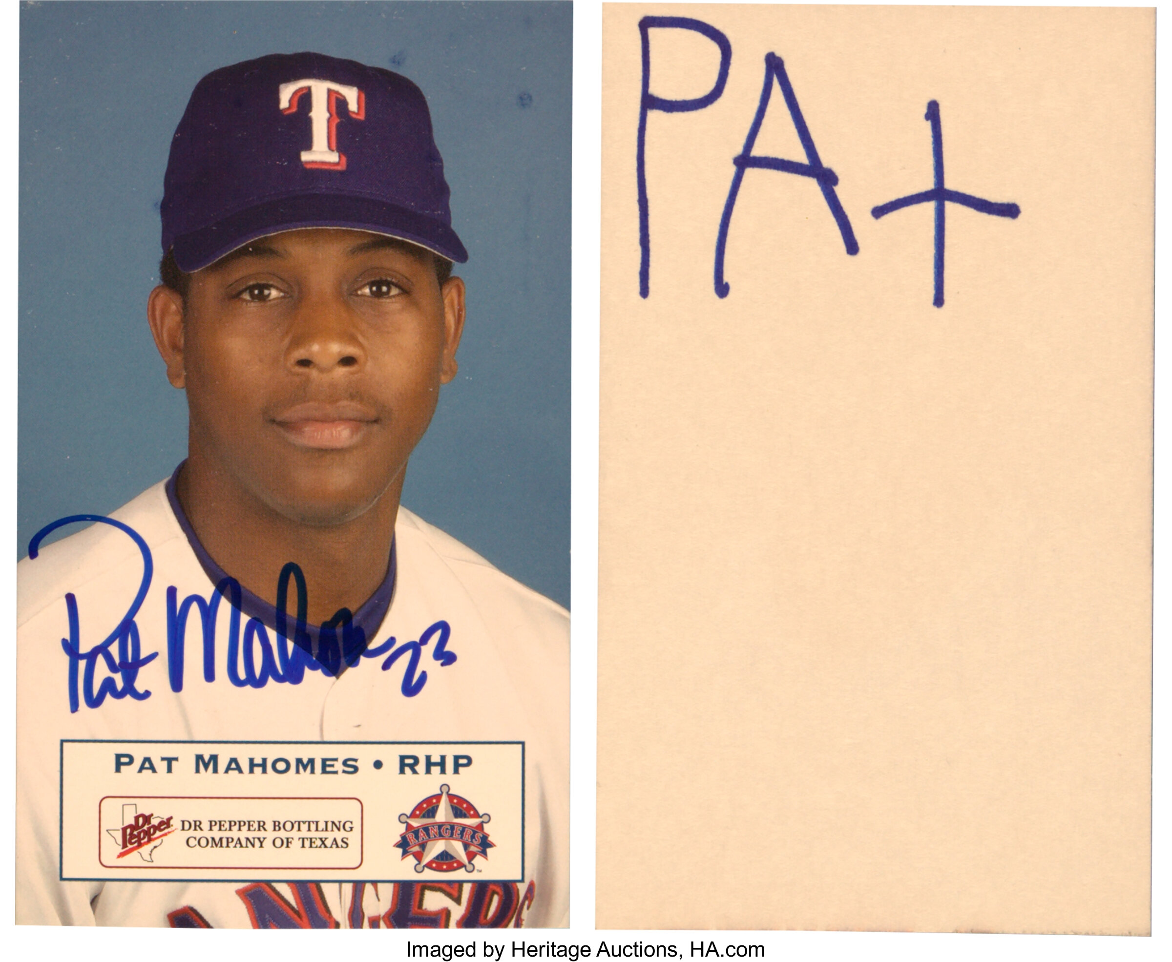 Pat Mahomes Autographed Twins Card, Pat Mahomes Autograph Authentication  Services, Specializing in Pat Mahomes Autograph Authentication