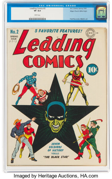 Golden Age (1938-1955):Superhero, Leading Comics #2 Mile High pedigree (DC, 1942) CGC VF 8.0 White pages....