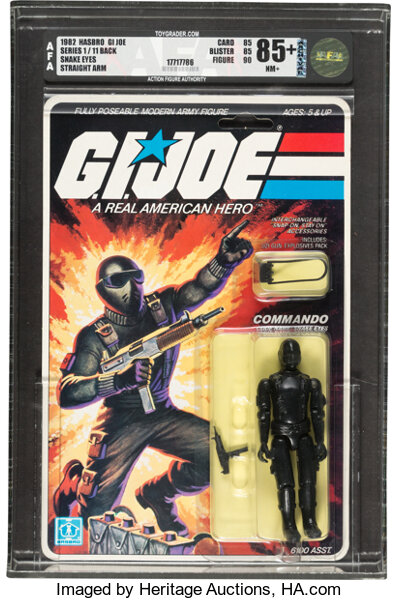 G.I. Joe Snake-Eyes Straight Arm Series 1 - 11 Back Action Figure