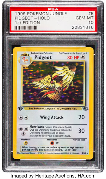 Pokémon Pidgeot #8 First Edition Jungle Set Rare Hologram Trading