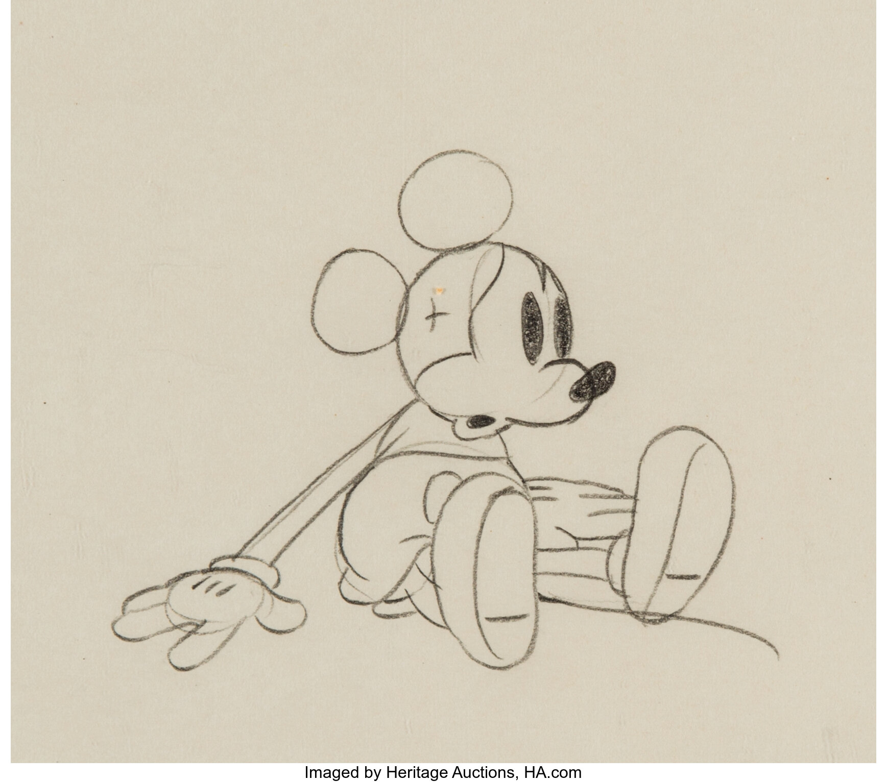 Giantland Mickey Mouse Animation Drawing (Walt Disney, 1933) | Lot ...