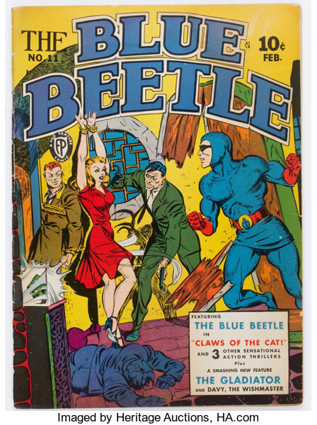 Golden Age (1938-1955):Superhero, Blue Beetle #11 (Fox Features Syndicate, 1942) Condition: Apparent VG+....