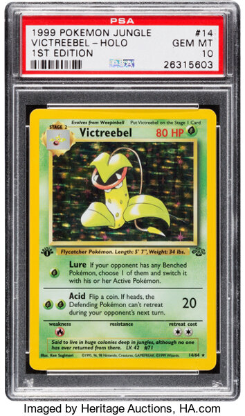 Pokémon Victreebel #14 First Edition Jungle Set Rare Hologram