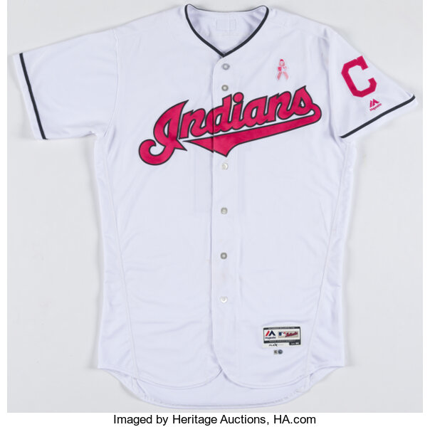 2017 Jose Ramirez Cleveland Indians Game Used Jersey. Baseball