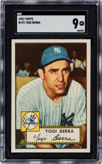 Yogi Berra Autographed 1983 1952 Topps Reprint Card #191 New York Yankees  Beckett BAS #14612297