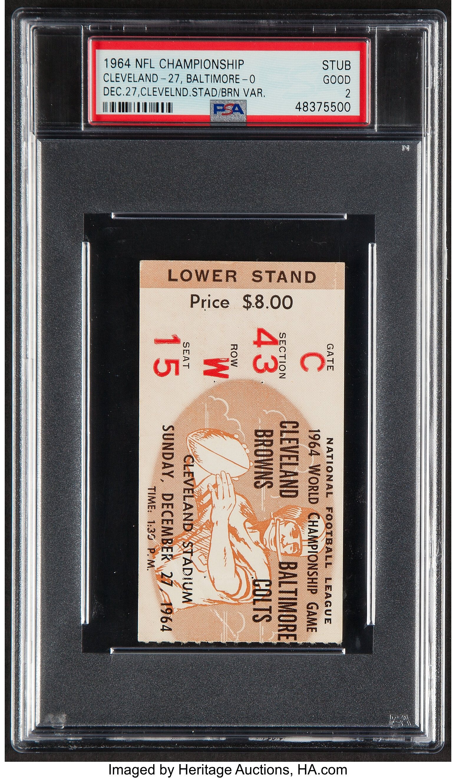 1948 Cleveland Browns vs. Buffalo Bills AAFC Championship Ticket