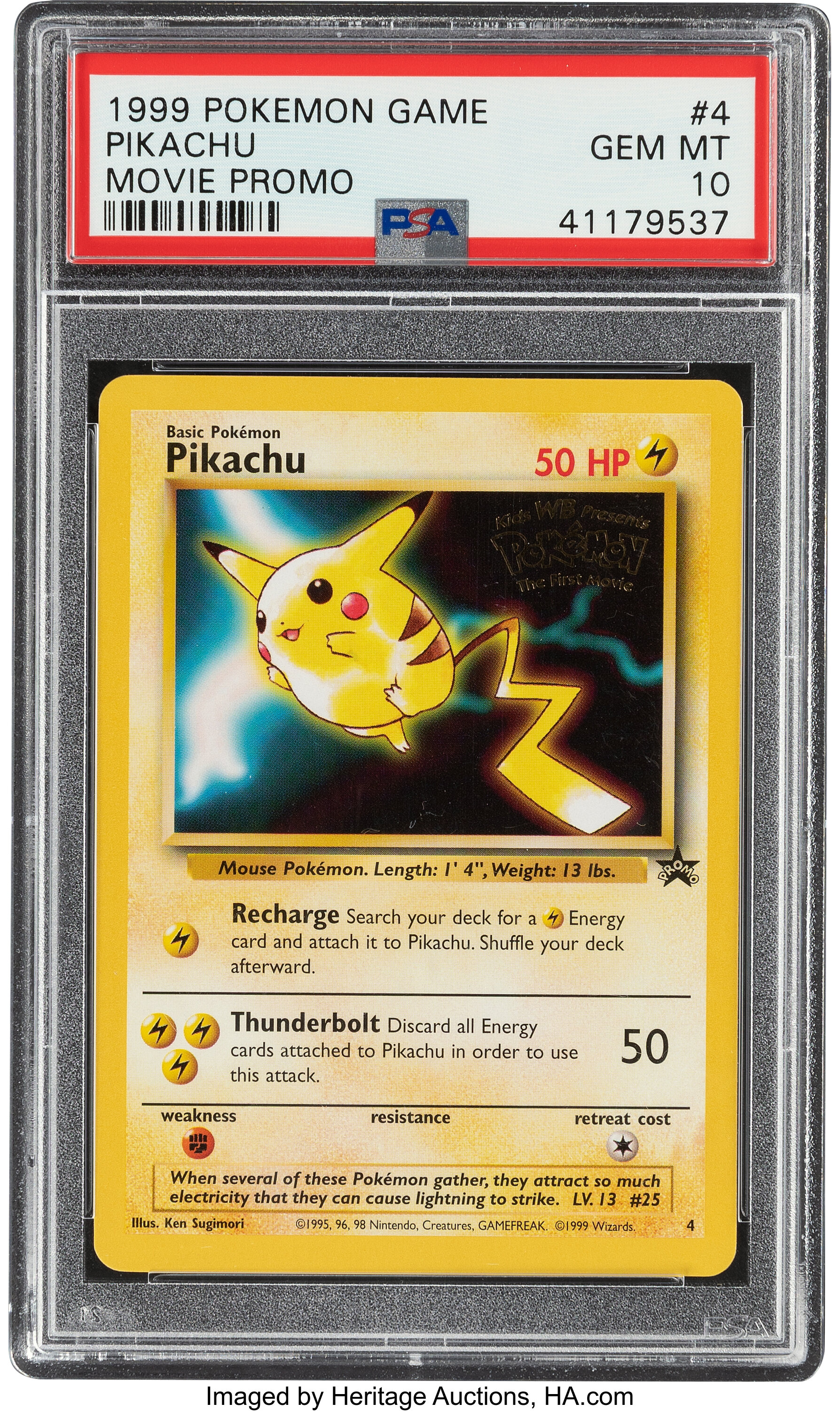 Pokémon Pikachu #4 Black Star Movie Promo Trading Card (Wizards of | Lot  #81087 | Heritage Auctions