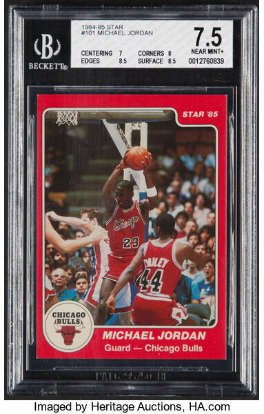 Signed 1984-85 Star Co. Michael Jordan #101 Signed Rookie BGS Mint
