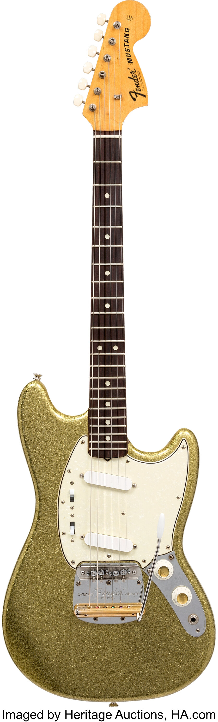 circa 1970/2010 Fender Mustang Gold Sparkle Solid Body Electric