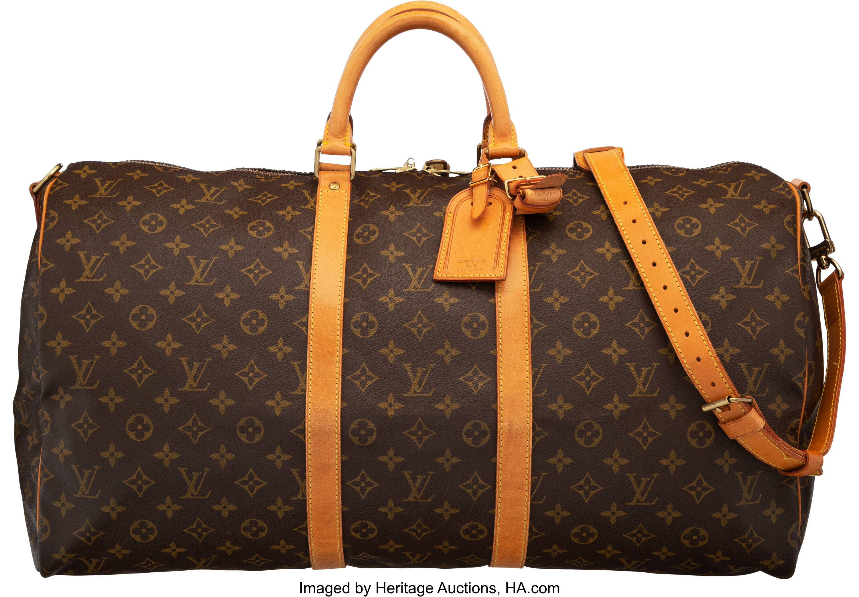 Sold at Auction: Louis Vuitton, LOUIS VUITTON KEEPALLMONOGRAMMED VACHETTA  BAG