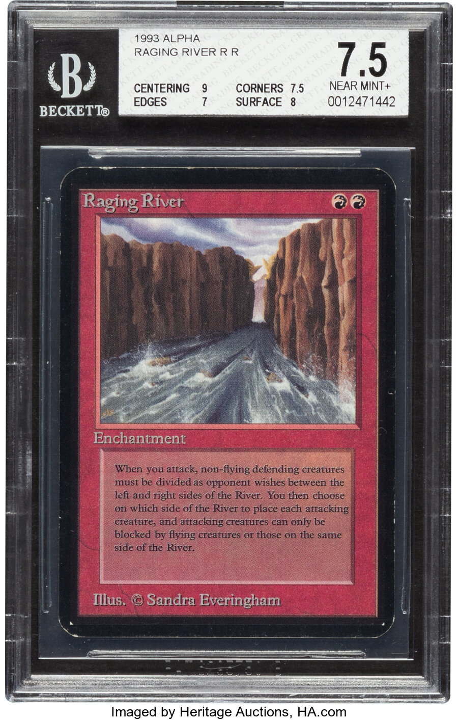 Magic: The Gathering Raging River Alpha Edition BGS 7.5 (Wizards of the Coast, 1993)