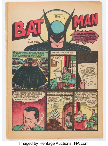 Detective Comics #30 Batman Pages Only (DC, 1939).... (Total: 5 | Lot  #19207 | Heritage Auctions