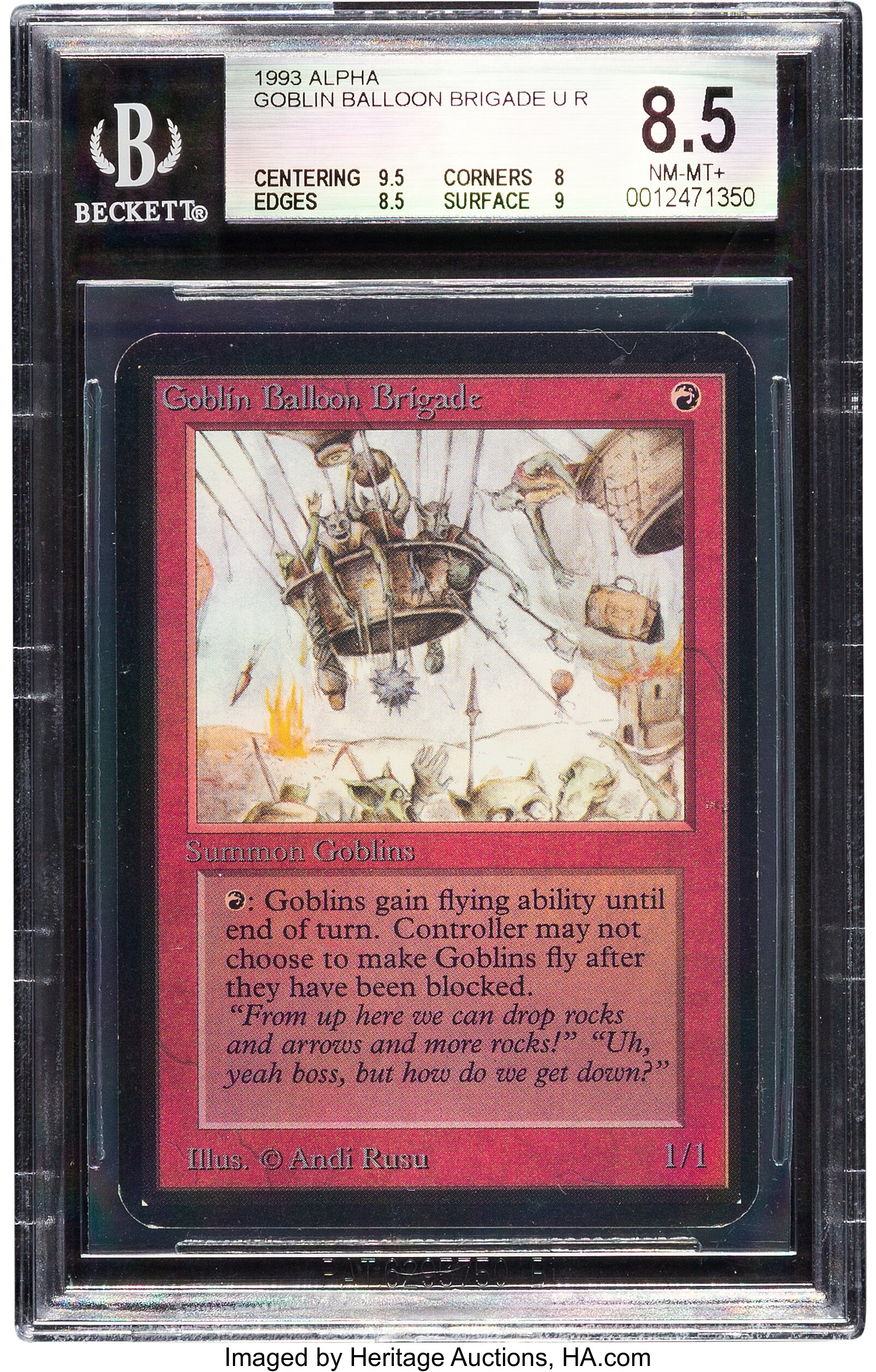 Magic: The Gathering Goblin Balloon Brigade Alpha Edition BGS 8.5