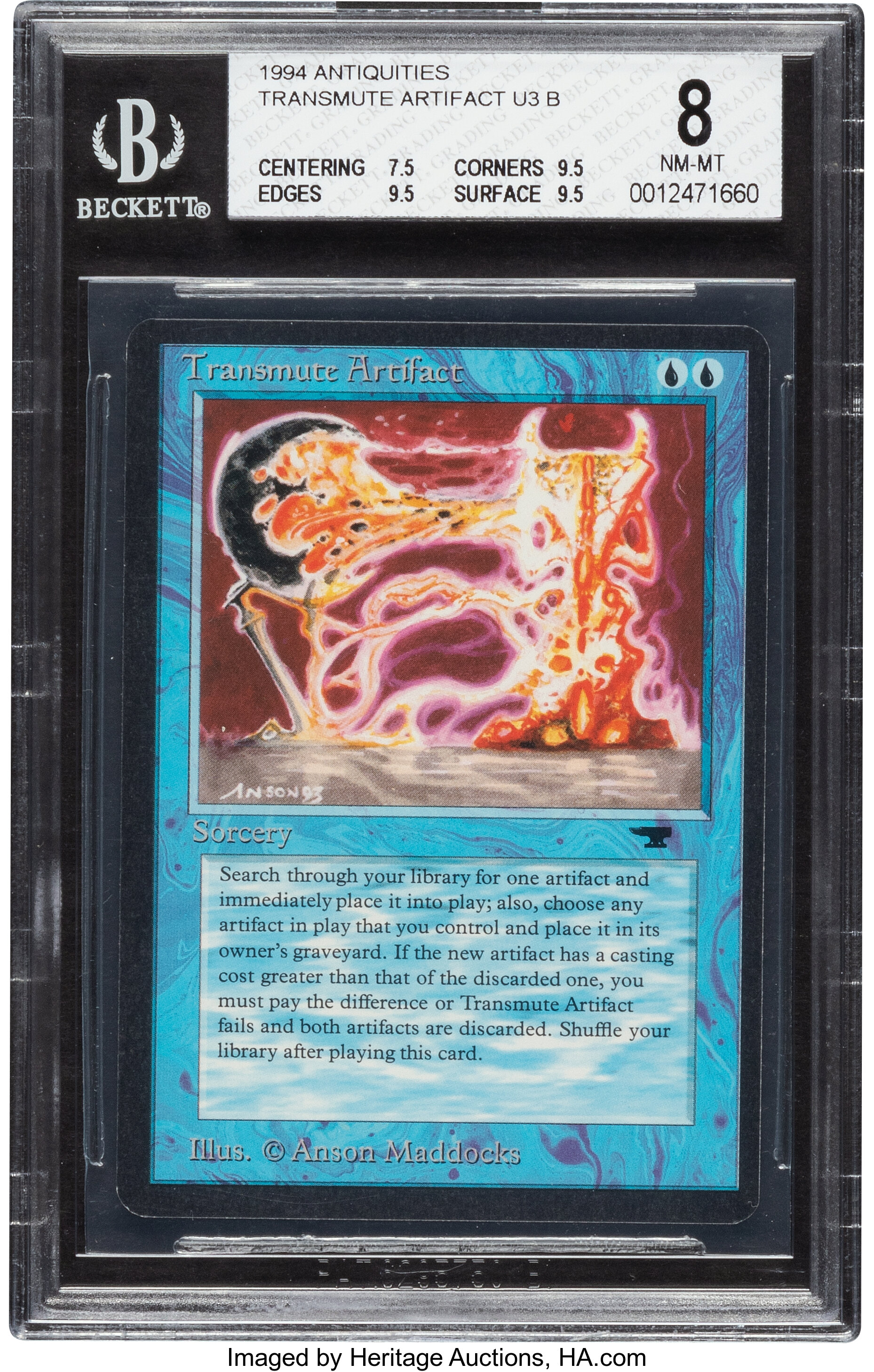 Magic: The Gathering Transmute Artifact Antiquities Edition BGS 8