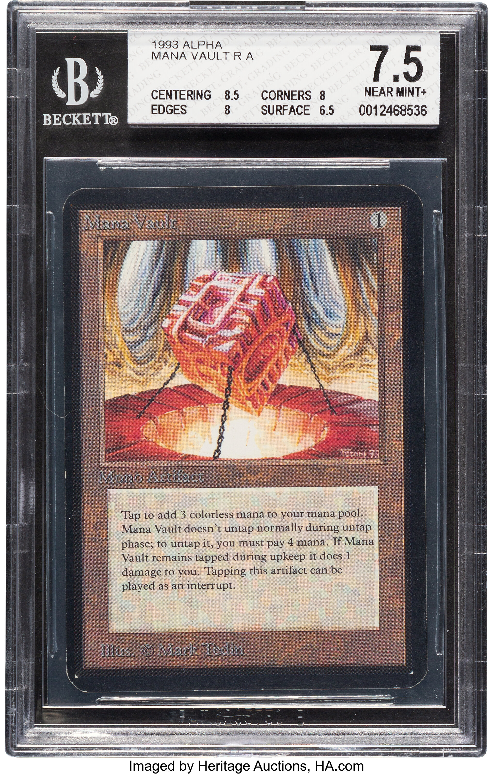 Magic: The Gathering Mana Vault Alpha Edition BGS 7.5 (Wizards of