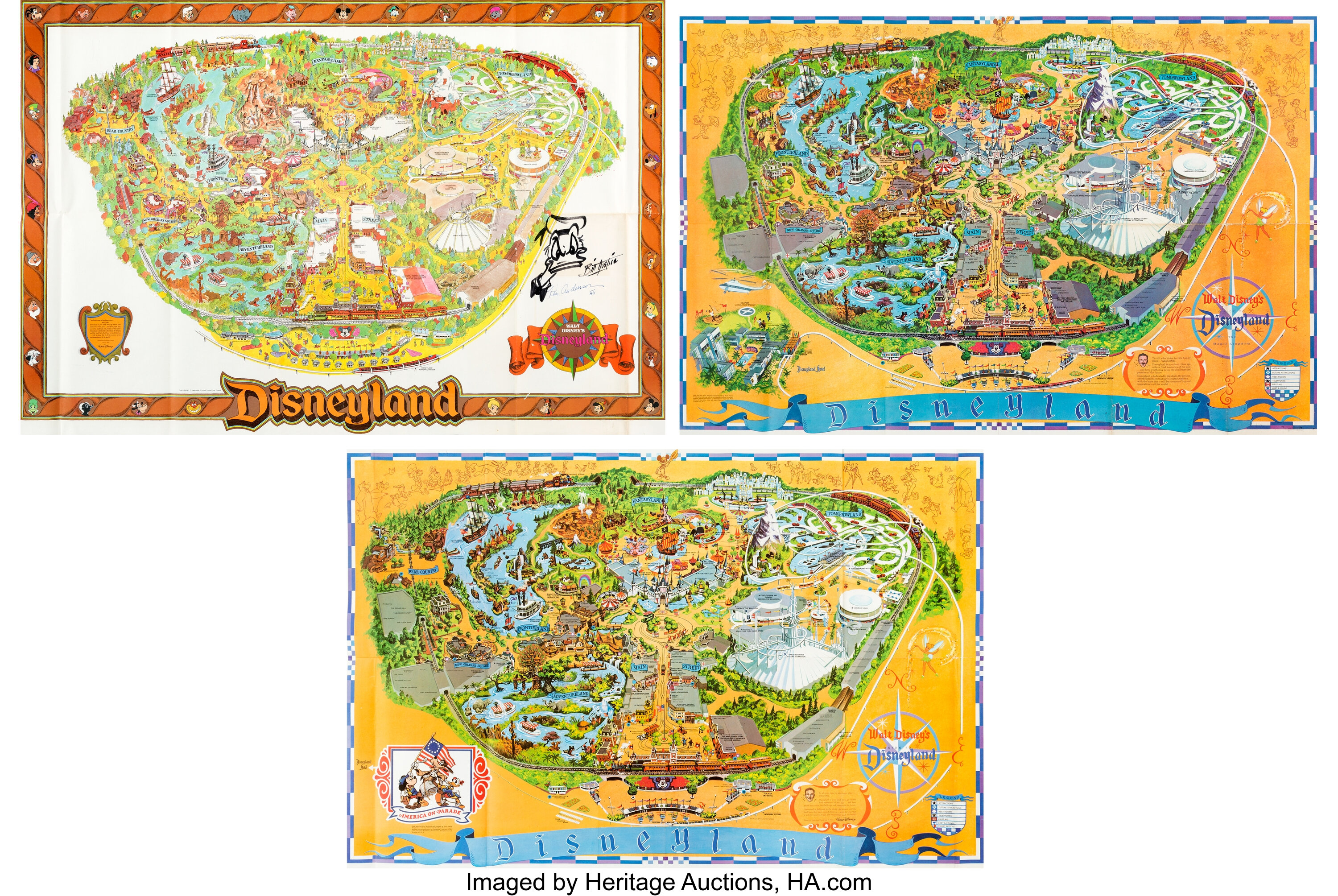 disneyland 1955 map