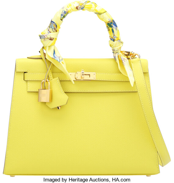 Hermès Lime Epsom Kelly Sellier 25 Palladium Hardware, 2023 Available For  Immediate Sale At Sotheby's