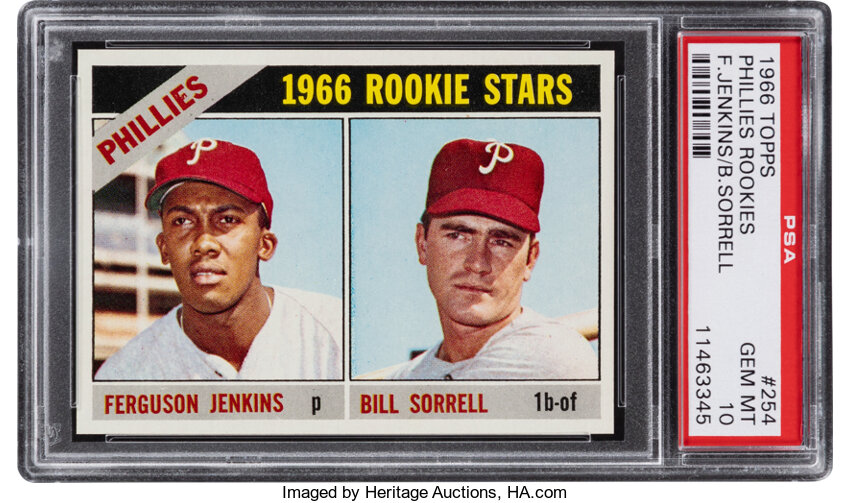 1966 Topps Phillies Rookie Stars Ferguson Jenkins-pitcher 