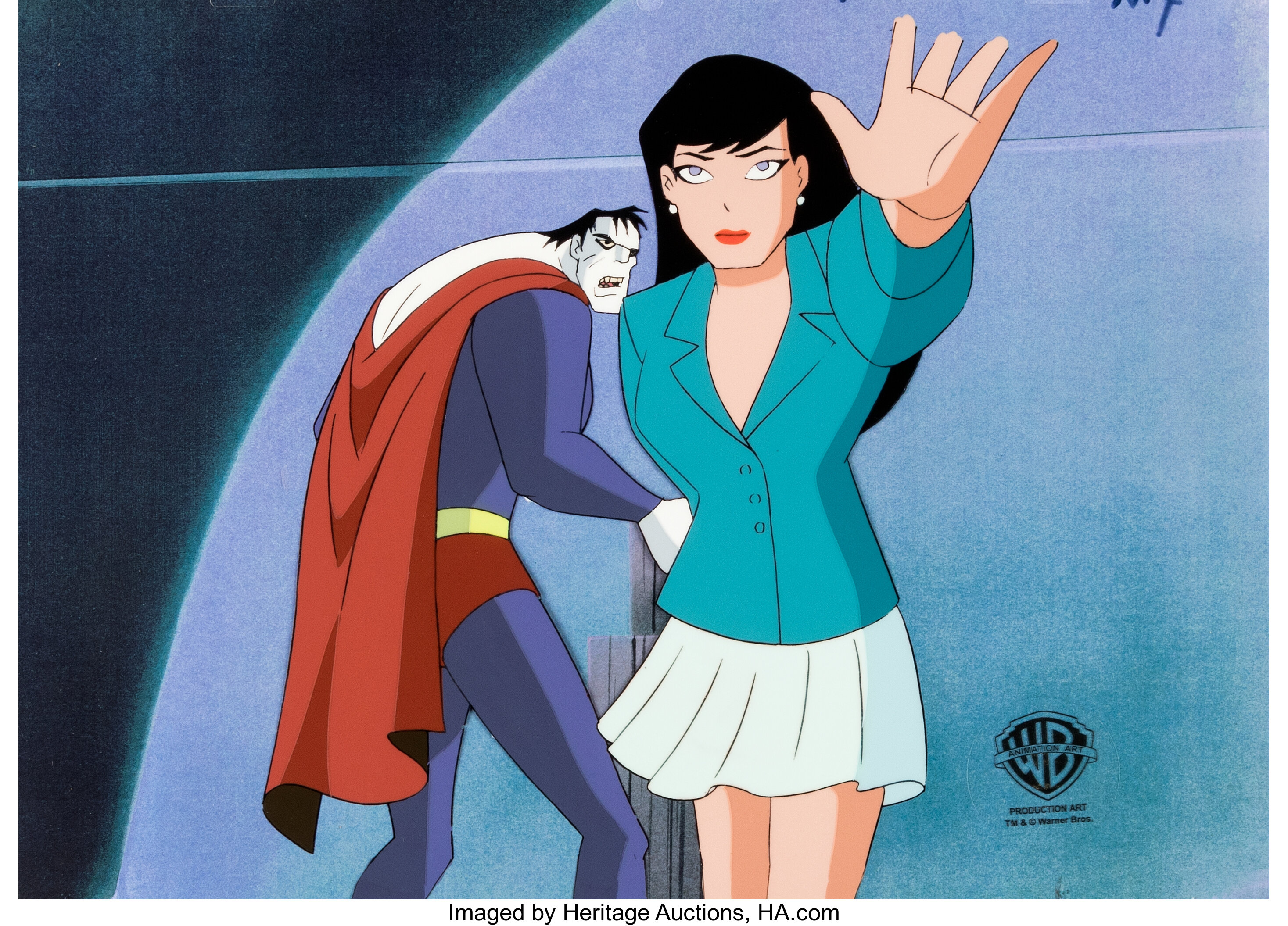 Superman The Animated Series Lois Lane And Bizarro Production Cel Lot 19160 Heritage Auctions