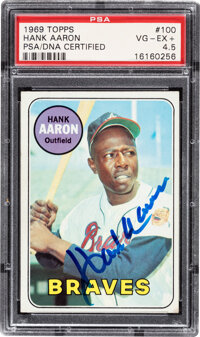 1972 Topps #299 Hank Aaron Atlanta Braves Baseball Card EX+ - Ex/Mt o/c